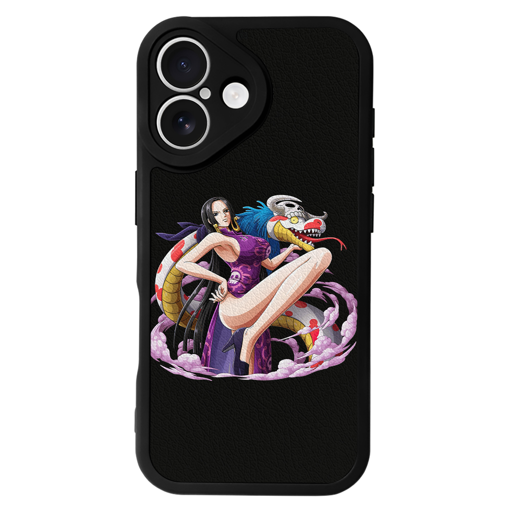 （画像用） ワンピース ボア・ハンコック ONE PIECE Boa·Hancock 【iPhone 16シリーズ対応】シリコンスマホケース（レザー調） 材質：シリコン